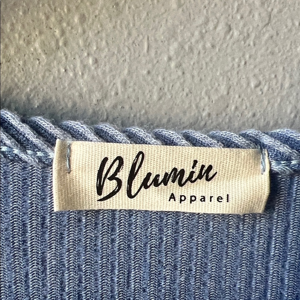 Blue Ribbed top - Picture 3 of 7